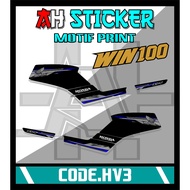 Striping Sticker Honda WIN 100 win100 simple Motif WIN 100 Hv3