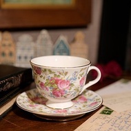 英國Royal Grafton粉玫瑰細骨瓷大花茶杯/拿鐵歐蕾杯組