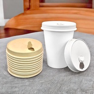 50pcs 80mm/90mm PLA Coffee Cup Lid Disposable Ecofriendly Drink Cup Paper Lids