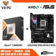 ASUS ROG STRIX X870E-E GAMING WIFI AM5 ATX Motherboard + AMD Ryzen™ 7 9800X3D TRAY Desktop Processor