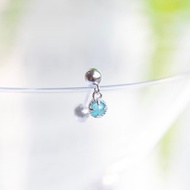 天河石925純銀垂墜蛋糕寶石轉珠耳環