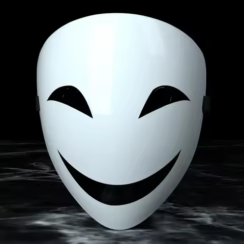 2026 new Smiling Scary Mask Full Face Ghost Face Joker Black Evil Halloween Ghost Mask