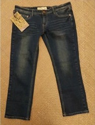 Jeans Le深藍色低腰L牛仔褲（新）