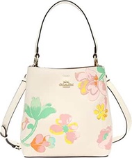 กระเป๋าของแท้ Coach C8609 Rowan Satchel With Dreamy Land Floral Print Midnight Multi กระเป๋าถือ Cros