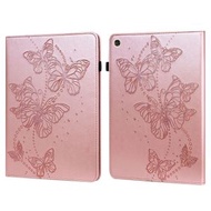 全城熱賣 - 適用於華為 MatePad T10S 壓花蝴蝶圖案左右開平板皮套（粉色）