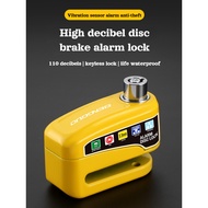 【Loud Alarm Deters Thieves】 SL Alloy Disc Brake Alarm Lock for Motorcycle and Bike Motorcycle Lock/B
