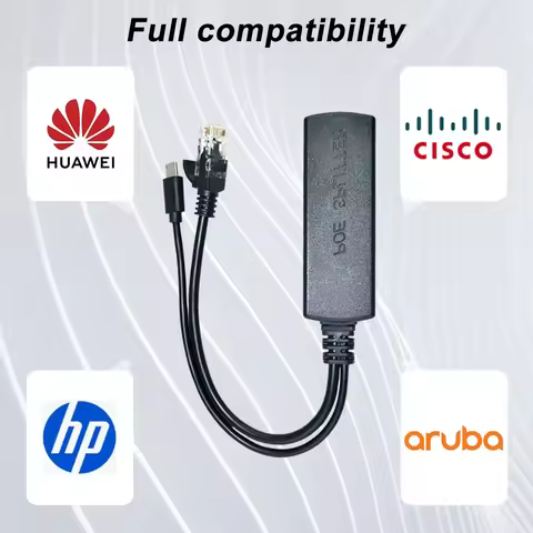 POE Splitter 10/100Mbps IEEE802.3af DC 44-57V To DC 5V 2.4A Micro USB Power Supply for IP Camera Wir