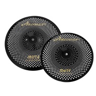 ☄Two Pieces Low Volume Cymbal 10 inch Splash and 12 Splash Black Mute Cymbal for Drum Set ♚F