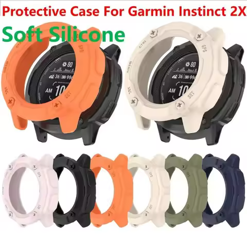 TPU Protective Case Cover For Garmin Instinct 2X Smart Watch Band Soft Silicone Bumper Protector She
