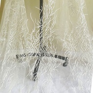 Fabric Embroidery Chinese Style Wedding Lace Embroidery Fabric Exquisite Embroidery Heavy Lace Bead 