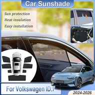 Mesh Sunshades For Volkswagen VW ID.7 ID 7 ID7 2024 2025 2026 Magnetic Anti-Mosquito Sunshade UV Pro