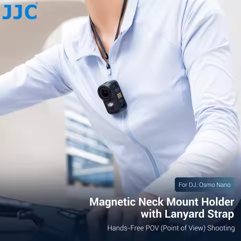 JJC Magnetic Lanyard for DJI Osmo Nano Insta360 Go 3 Silicone Base Neck Chest Strap for Hands-free P