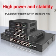 Poe Power Supply Switch 48V National Standard 8-Port 12-Port 16-Port 24-Port 8-Channel Gigabit 100-M