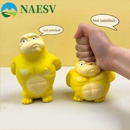 NAESV Squeeze Vent Gorilla, Orangutan Yellow Squeezing Monkey Toys, Creative Soft Rubber Elastic Str