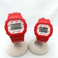Casio G-shock Baby-g Men Women Couple LOV-20B-4D Digital G Presents Lover's 2020 Watch Black Resin Band Watch(Red)