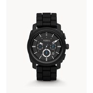 Fossil FS4487 Machine Chronograph Black Silicone Watch (2 Year Warranty)