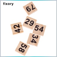 [fixory] 100 Pcs Wooden Number Tiles 1-100 Black Number   Blocks for Wedding Craft