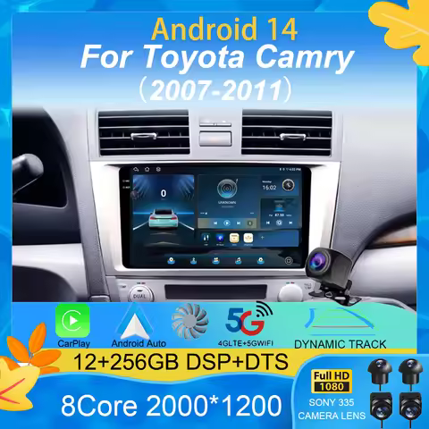 Android 15 Car Radio For Toyota Camry 6 XV 40 50 2007 - 2011 Multimedia Video Player Navigation ster