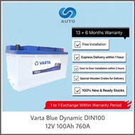 Varta DIN100 (60044) Blue Dynamic Car Battery [UP TO 13 MONTHS WARRANTY!!!] (MADE IN KOREA)[Free Installation]