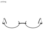 pu  Vintage Glasses Metal Frame Half Frame Without Lens Girls Chic Cosplay Party Decoration Glasses Y2K Metal Photography Glasses  fang