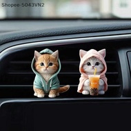 [RE] Car Outlet Vent Perfume Clips 2D Cat Air Freshener Diffuser Conditioning Aromatherapy Perfume C