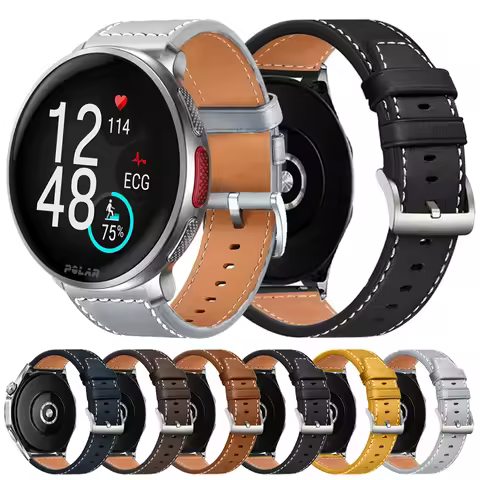 Leather Strap For Polar Ignite 3 2/Grit X X2 Pro Titan/Vantage V3 M3 M2 M 20mm 22mm Watch Band For M