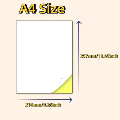 A4 Multipurpose Sticker Paper - Matte/Glossy Printable Labels for Laser & Inkjet Machines