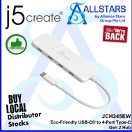 (ALLSTARS) J5create JCH345EW Eco-Friendly USB-C® to 4-Port Type-C Gen 2 Hub (Warranty 2years)