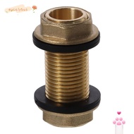 EUCALYTUSMY Bulkhead Fitting, G1/2 G3/4 G1 Male Brass Tube Adaptor, Water Tank Joint Hose Fitting Wa