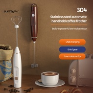 SUNFA Handheld Frothing Wand Usb Rechargeable Frothing Wand Portable Electric Milk Frother Handheld Usb Rechargeable Drink Mixer for Latte Cappuccino Hot Chocolate 3 for Home
