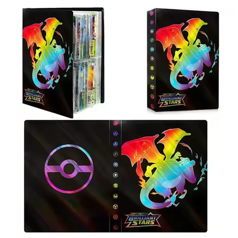 2024 Charizard Mewtwo Holder Binder Collections Folder Anime Card Protector Notebook for Pokemones A