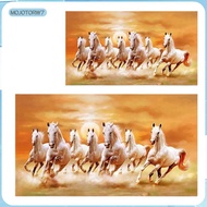 [mojotorw7] Seven Horses Painting Picture Print Animal Motif Poster Decorative Wall Art Made of Poly