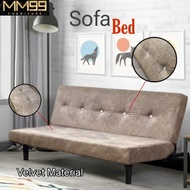 MM99-DIAMOND DURABLE FOLDABLE SOFA BED 2 IN 1 MARBEL VELVET/FABRIC SOFA LIVING ROOM 3 SEATER COUCH