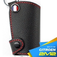 [2M2] CITROEN C1 C2VTS C3 C4 C5C8 Car Chip Key Leather Case