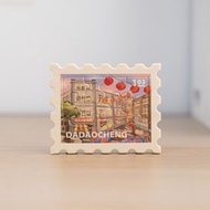 【拼風景磁鐵-懷舊大稻埕】台灣紀念品 / 郵票磁鐵 / 12片拼圖