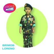 Baju profesi brimob loreng - Baju polisi brimob loreng -Kostum brimob