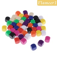 [flameer1] 16mm Acrylic Blank Colorful Dice Cubes - D6 Dice for Board Games, DIY, Fun and