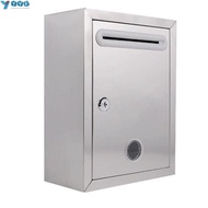 YVE Mailbox, Waterproof Stainless Steel Letter Box,  3 Sizes with Locks Ballot Box Outdoor