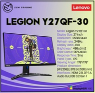 Lenovo Legion Y27qf-30 Gaming Monitor 27" 2560x1440 240Hz 99% sRGB AMD FreeSync Premium