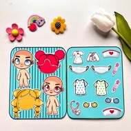 Sổ búo bê giấy Trạm xá Mini Avatar world - Búp bê giấy Pighandmade