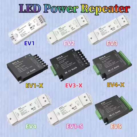 Skydance V1/2/3/4 EV1/2/3/4/5 Single Color Strip Controller Power Repeater Dimmer 1CH 3CH 4CH 5CH 12