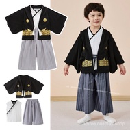 Japanese Yukata Kimono For Kids Boy Matsuri Performance Outfits Traditional Baby Cosplay Costume Set