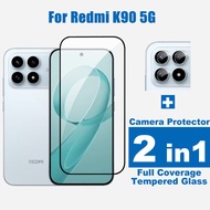2 in 1 For Redmi K90 HD 9H Tempered Glass For Xiaomi Redmi K90 Pro Max K80 K70 K60 Ultra Pro K70E K6