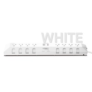 VEXXO Studio PowerStrip มีระบบกันไฟกระชาก ปลั๊กไฟ 8 สวิตช์ 8 ช่องเสียบ 2 USB + 1 TYPE-C + 1 TYPE-C(P