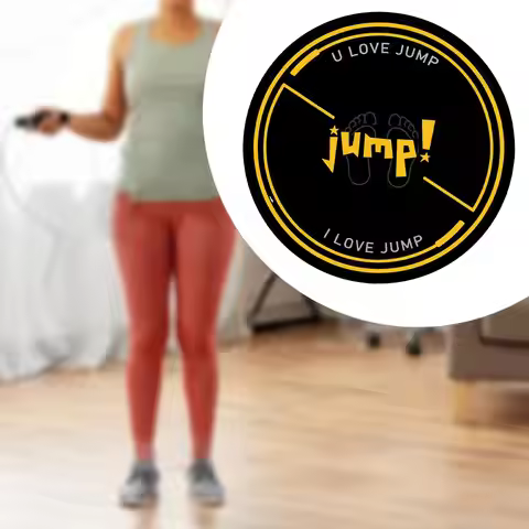Jump Rope Mat Shock Absorbing Double Sided Nonslip Circular Jump Rope Pad