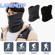 LANENQJP Windproof Scarf, Thickened Soft Fleece-Lined Neck Gaiter, Fashionable Fleece-Lined Warm Win