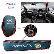 Perodua Ativa Genuine Leather Gear Knob Cover /Perodua Ativa Handbrake Cover Car Accessories