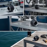 Marine Bellows Sleeve Corrugated Bellows Tube with Clamps Flexible for Boat Owners