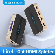 Vention HDMI 1x4 Splitter 1 In 4 Out spliter For TVbox PS3/4 Laptop HDMI Switch Adapter With Power Supply HD Switcher 4kX2k 3D Splitter