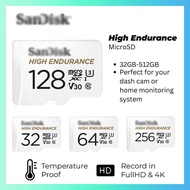 SanDisk High Endurance Memory Card(32GB/64GB/128GB/256GB)CCTV Memory Card MicroSD Card for dashcam &